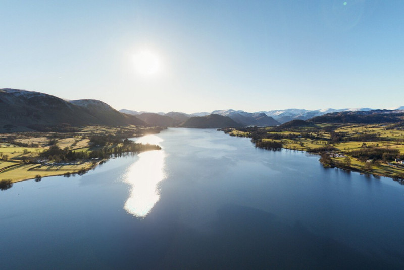 Aerial shot of Another Place, The Lake