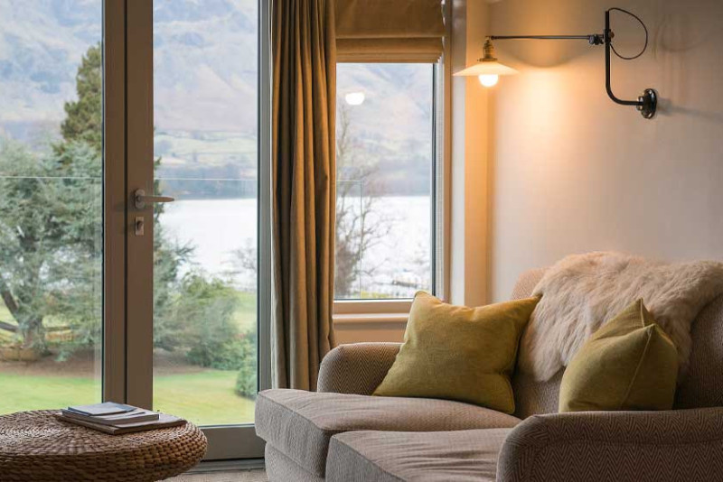 Lanson champagne in a room at Another Place, The Lake on Ullswater