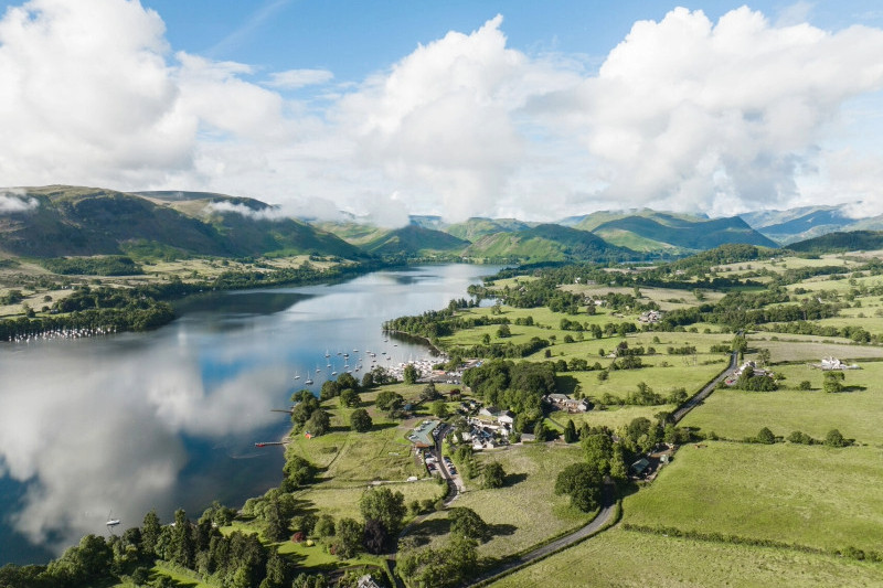 Aerial shot of Another Place, The Lake