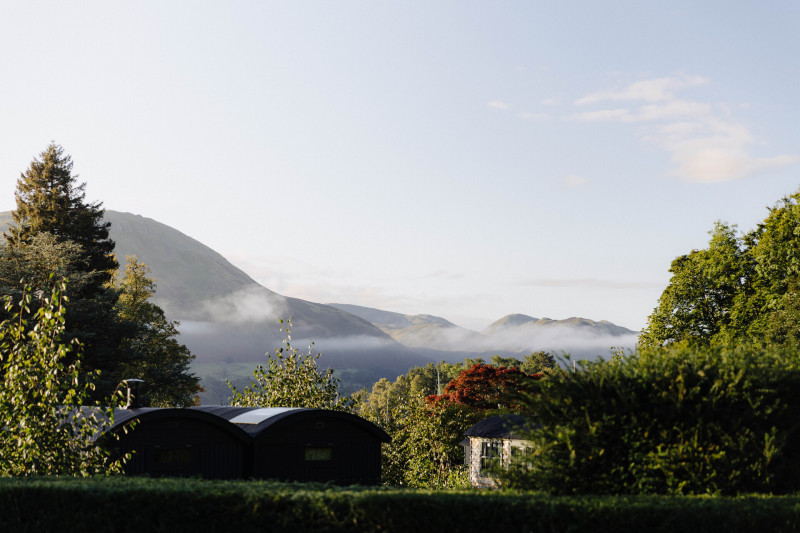 Overlooking the shepherd huts at another place the lake