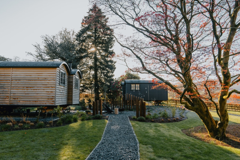 Shepherd huts in the grounds