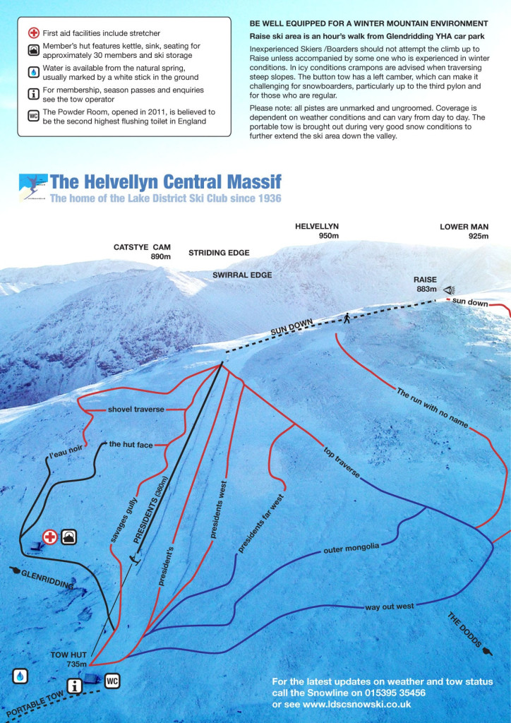 Raise ski piste map