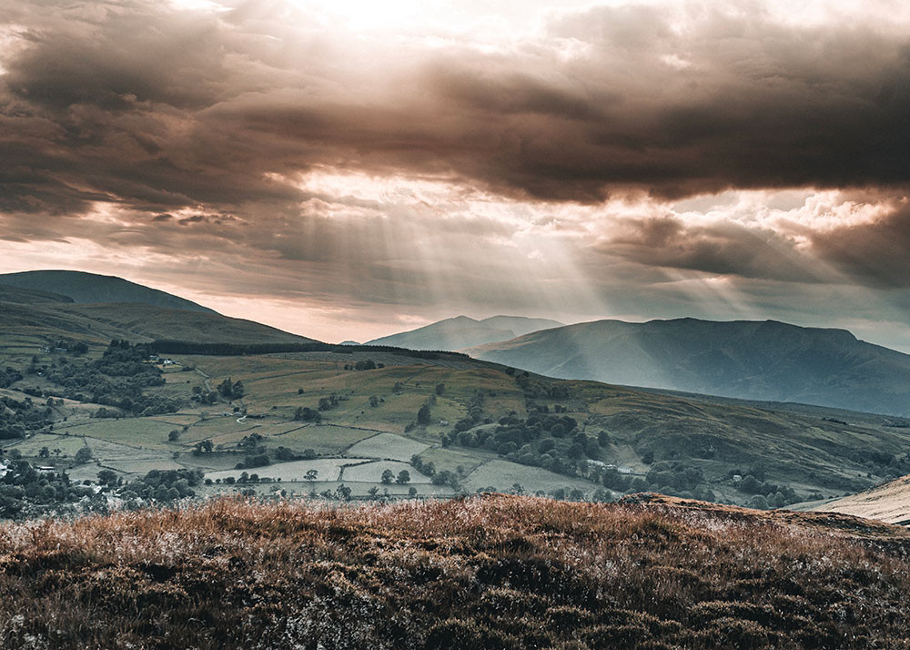 Gowbarrow fell looking towards skiddaw and blencarthra 