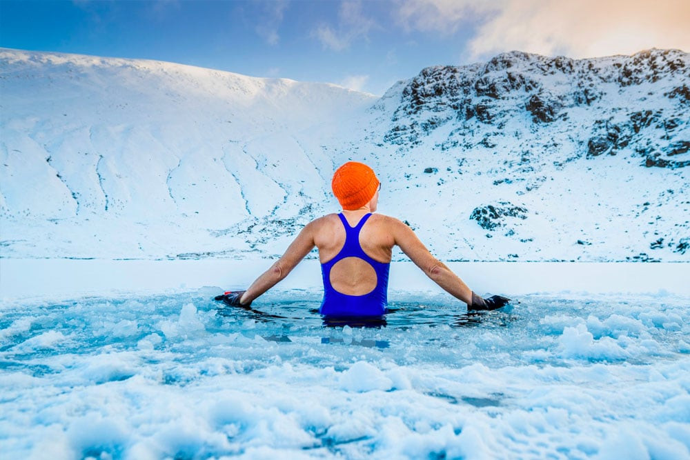 Gilly McArther wonderful wild woman ice swimming