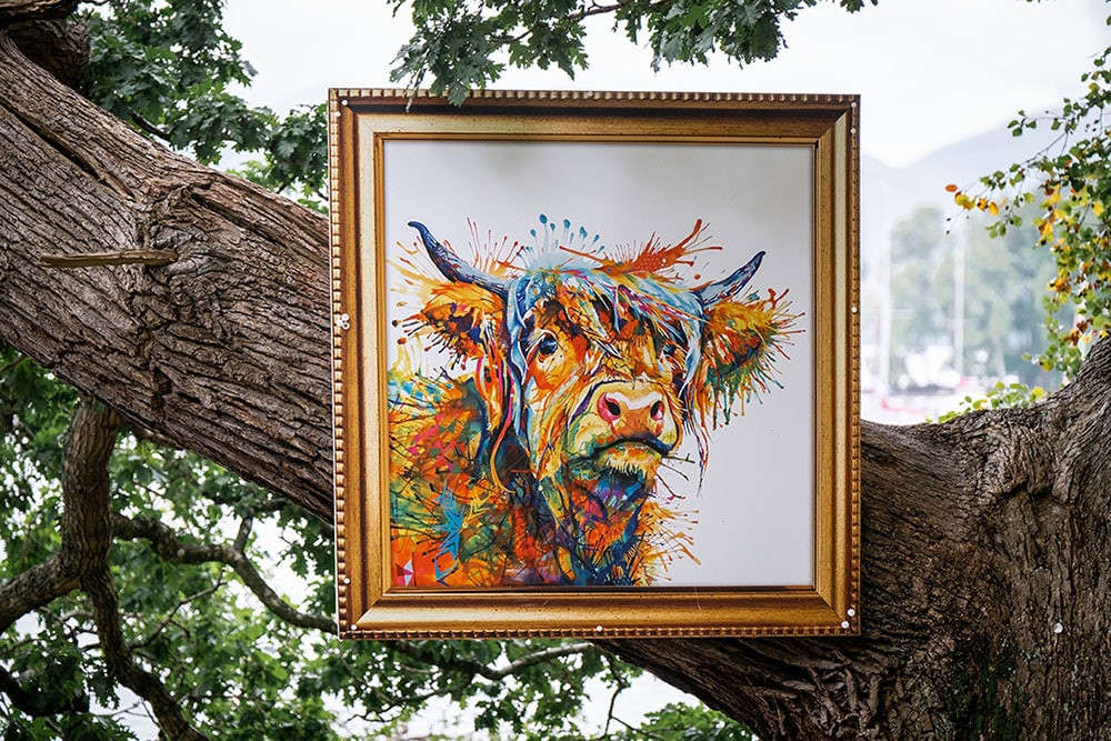 image of a cow artwork