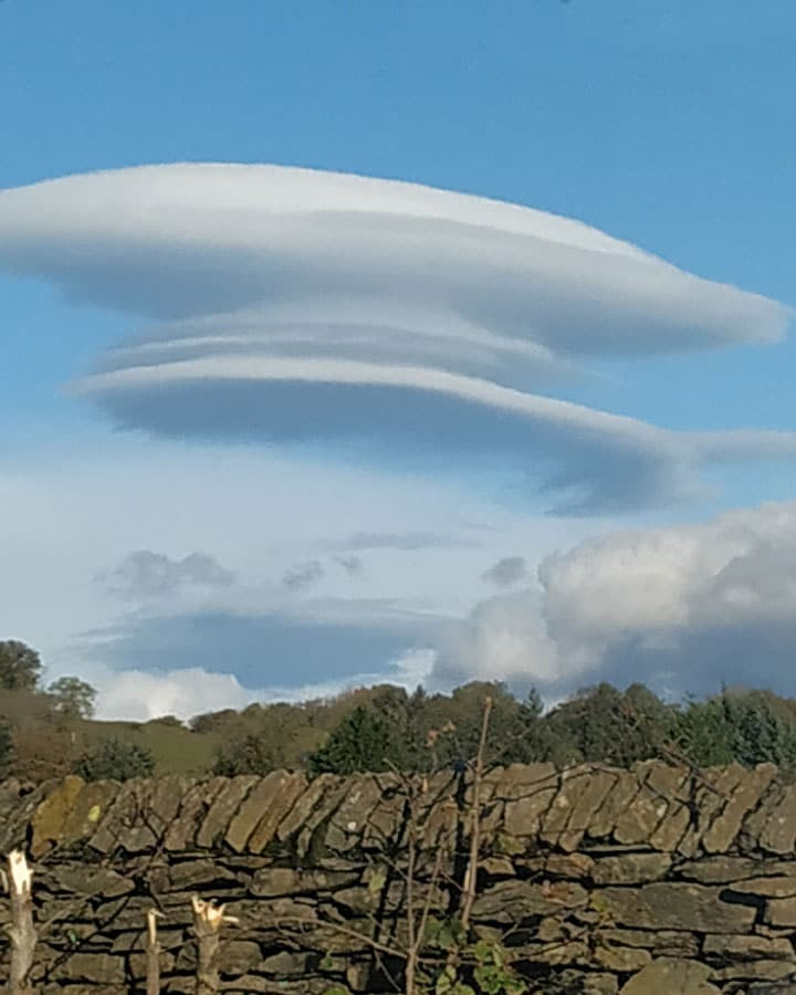 Lenticularis over the lake district near windermere uk