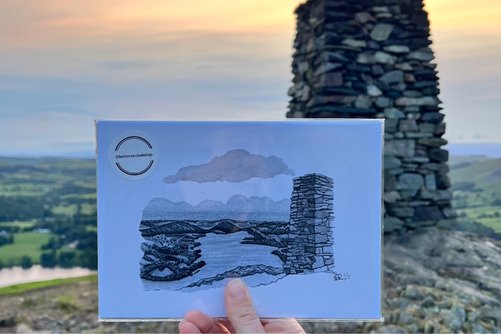 Beth's Finders Keepers drawing of Hallin Fell 