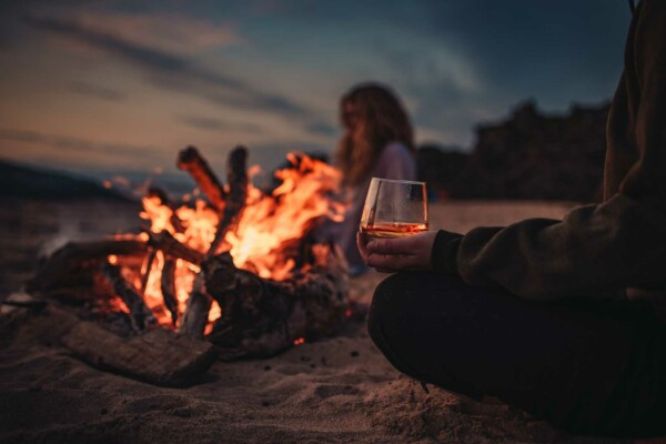 Fire pit at Another Place, The Machrie