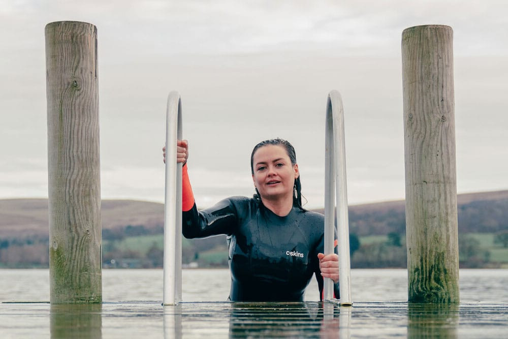 Open water swimming in Ullswater