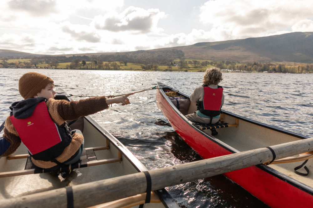 Rafted canoe