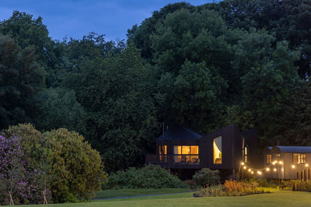 treehouse at dusk