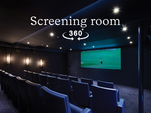 Screening room at Another Place, The Machrie showing a golf flyover film