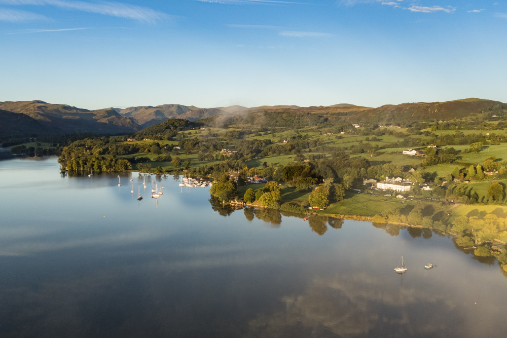 Aerial shot of Another Place, The Lake