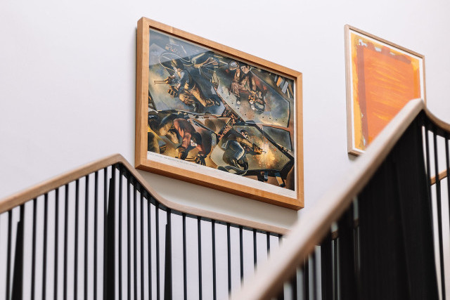 Shipbuilding on the Clyde: Burners 1940 by Stanley Spencer