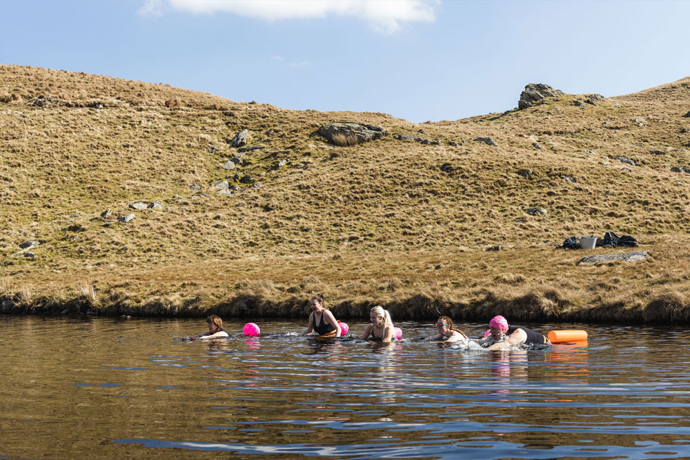 wild swimmers at angle tarn