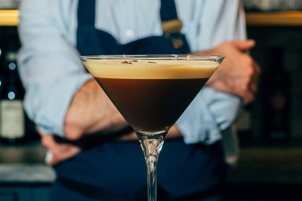 living space espresso martini cocktail settle