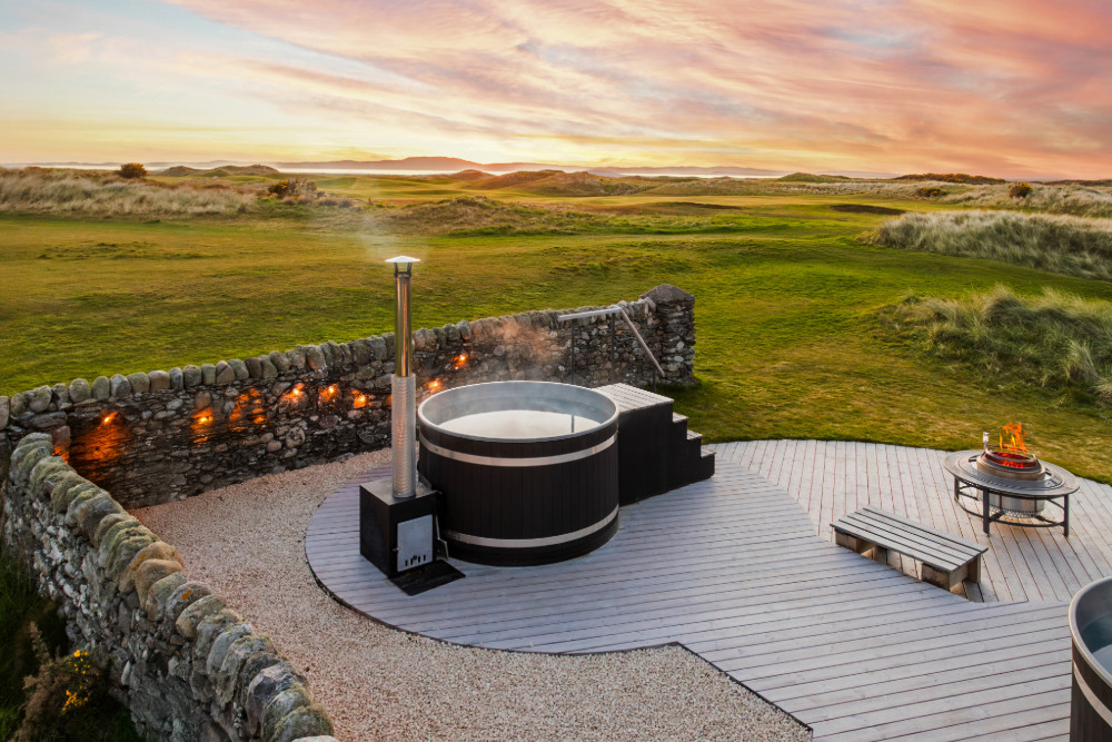 Wild garden hot tub