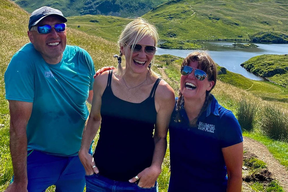 Jo whiley open water swimming and wild hiking at angle tarn