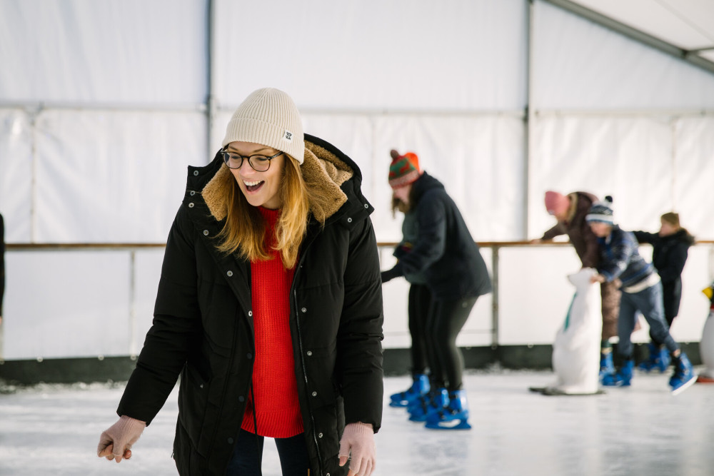 Lady enjoying the rink