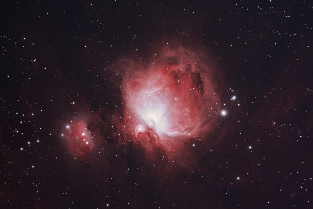 Orion and the running man nebulae