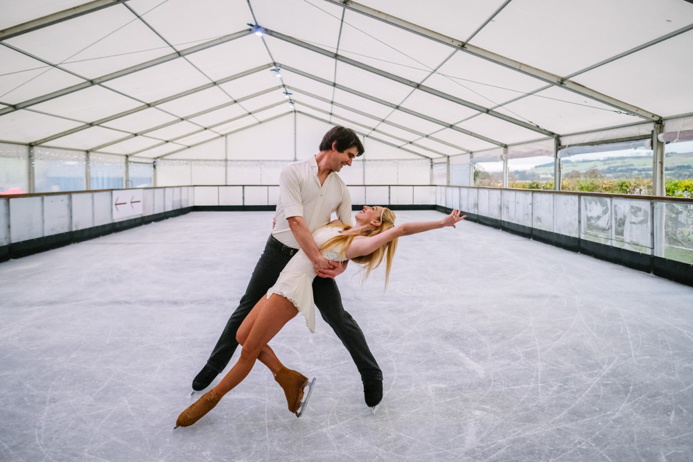 David and Stacey King on the ice