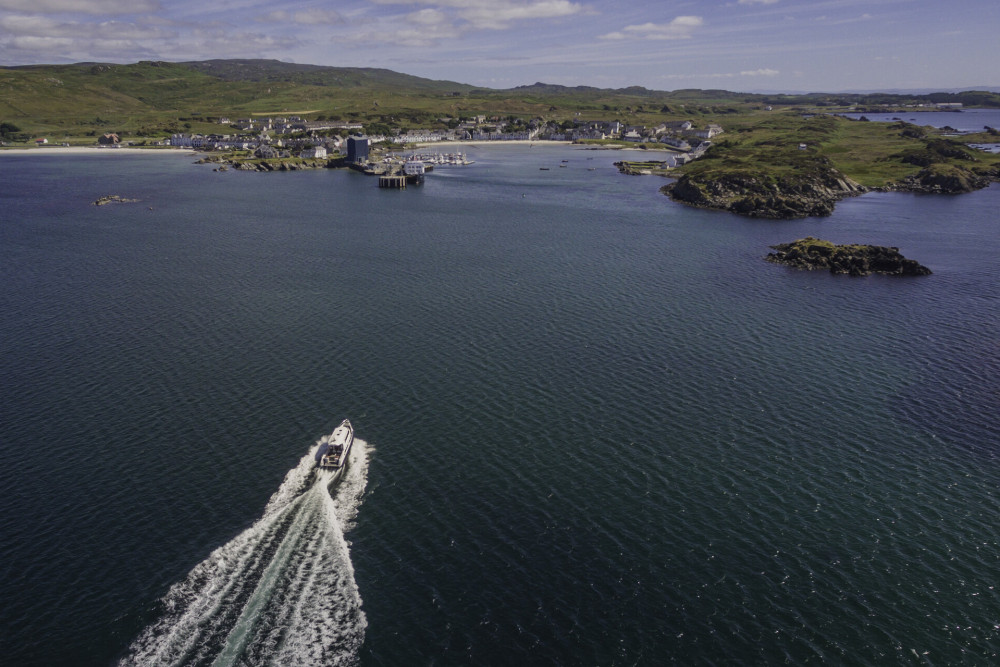 Kintyre Express boat coming into Port Ellen, Islay