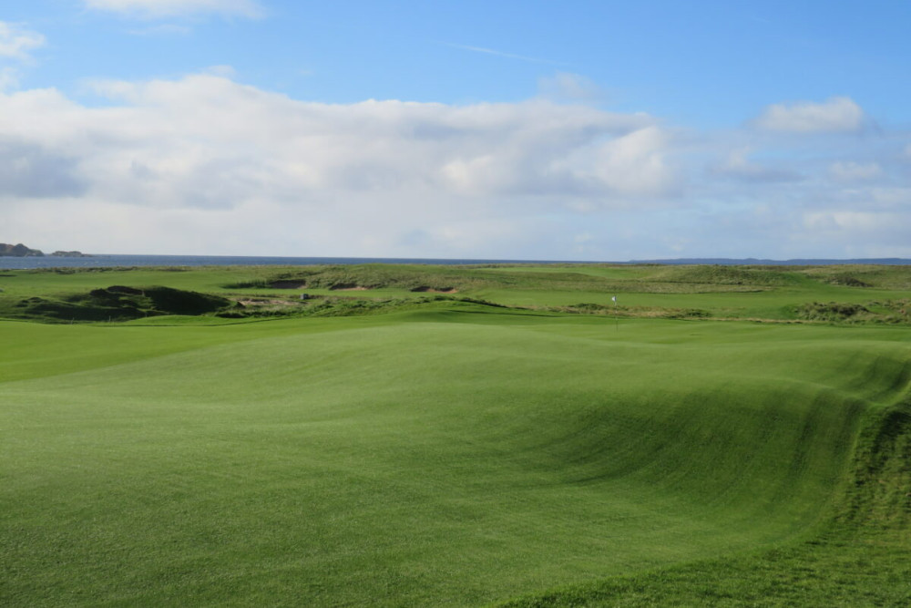 The 1st green – now approached from a completely different angle