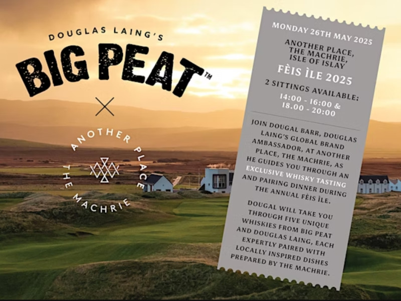 Image for Big Peat whisky & food pairing at The Machrie event