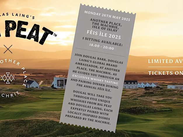 Image for Big Peat whisky & food pairing at The Machrie event